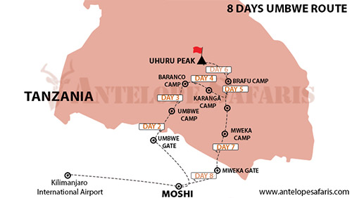 8 Days Umbwe Route