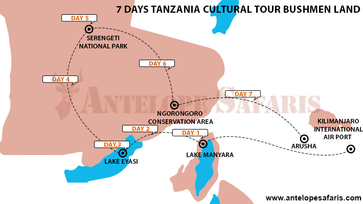 7 Days Tanzania Cultural Tour Bushmen Land