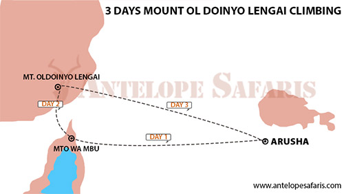 3 Days Mount Ol Doinyo Lengai Climbing