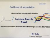 Antelope Awards and Certificate